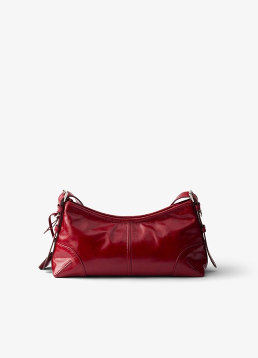 Prada Aimèe Medium schoudertas van leer - achterkant rood