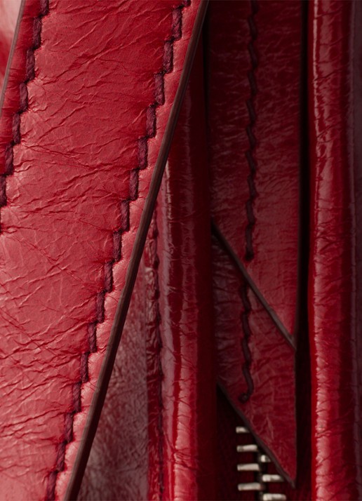 Prada Aimèe Medium schoudertas van leer - detail 4 rood