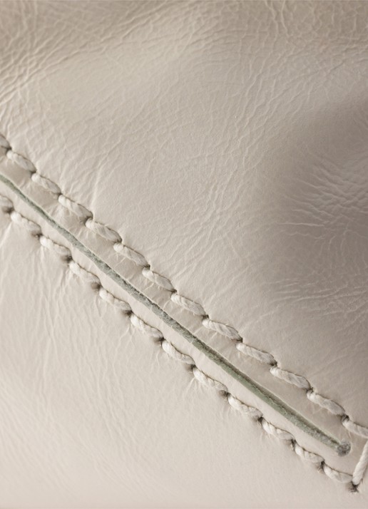 Prada Aimèe Medium schoudertas van leer - detail 4 wit