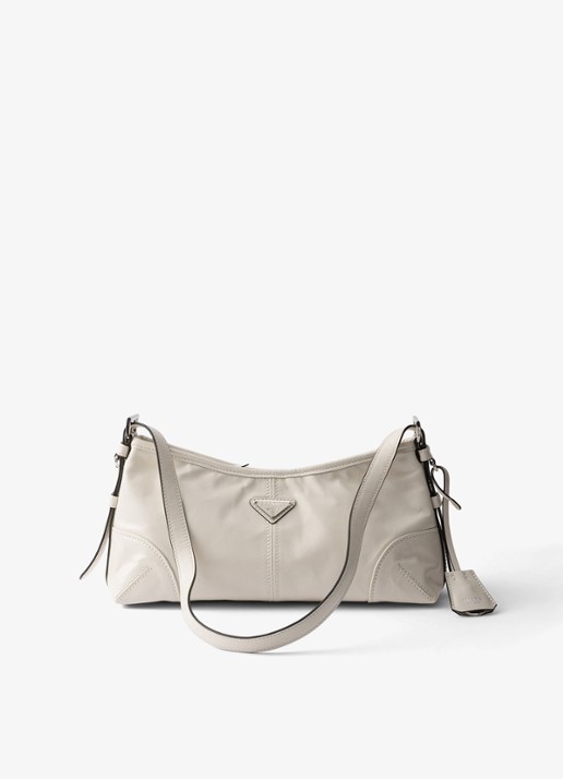 Prada Aimèe Medium schoudertas van leer - voorkant 5 wit