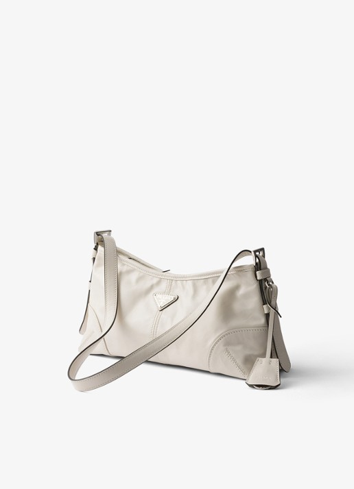 Prada Aimèe Medium schoudertas van leer - voorkant 6 wit