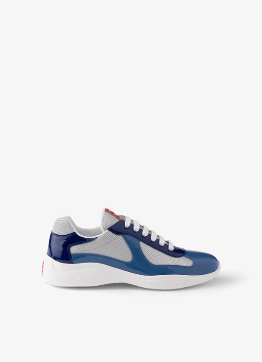 Prada America's Cup sneaker met lakleren details