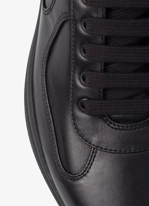 Prada America's Cup sneaker van lamsleer - detail 5 zwart