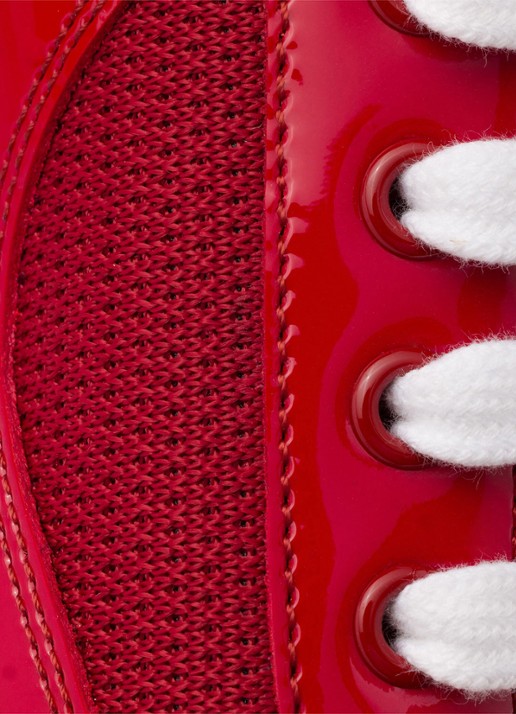 Prada America's Cup sneaker van mesh met details van lakleer - detail 5 rood