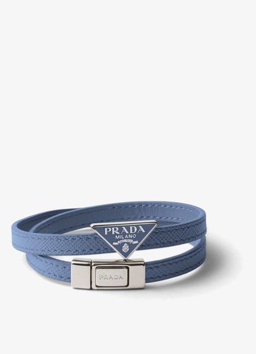 Prada Armband van leer met logo