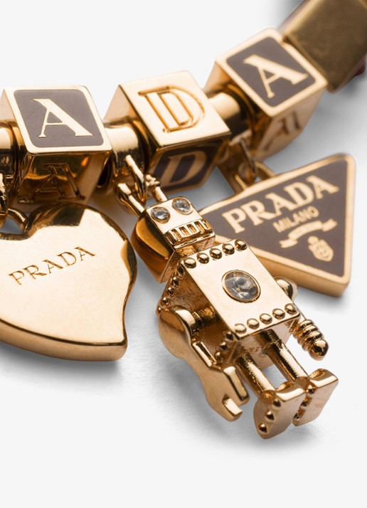 Prada Armband van leer - detail 3 bruin