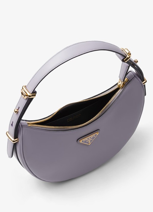 Prada Arqué Small schoudertas van leer - detail 5 lila