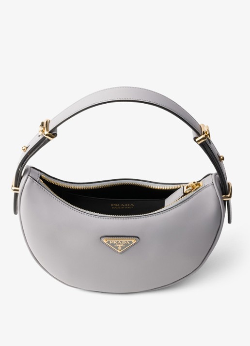 Prada Arqué Small schoudertas van leer - detail 4 grijs