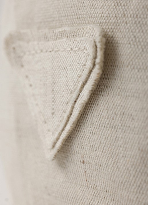 Prada Baseball pet van denim - detail 2 gebroken wit