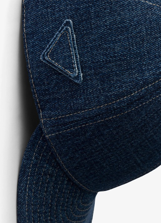 Prada Baseball pet van denim - detail 3 indigo