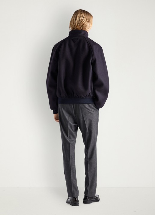 Prada Bomberjack in kasjmierblend - achterkant 2 donkerblauw