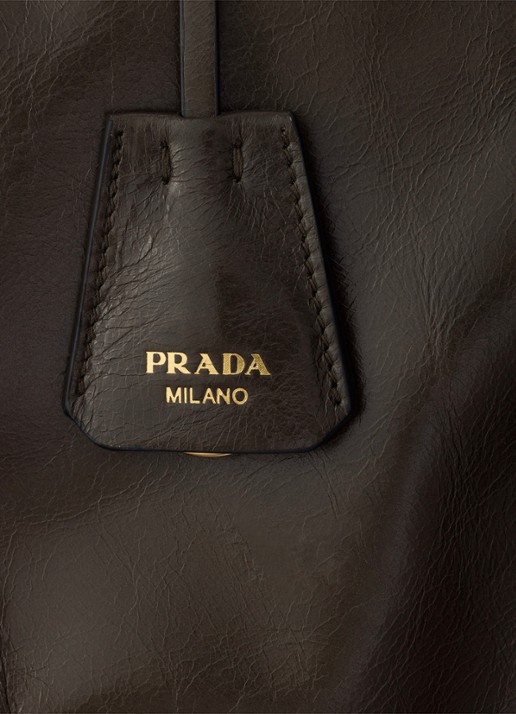 Prada Bonnie Extra-Large schoudertas van kalfsleer - detail 3 donkergroen