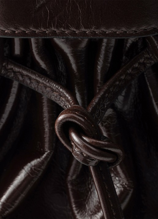 Prada Bonnie Large schoudertas van kalfsleer - detail 4 donkerbruin