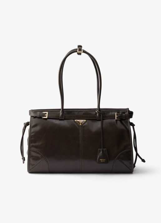 Prada Bonnie Large schoudertas van kalfsleer - voorkant 6 groen