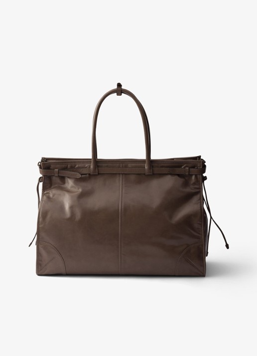 Prada Bonnie Large schoudertas van kalfsleer - achterkant 7 taupe