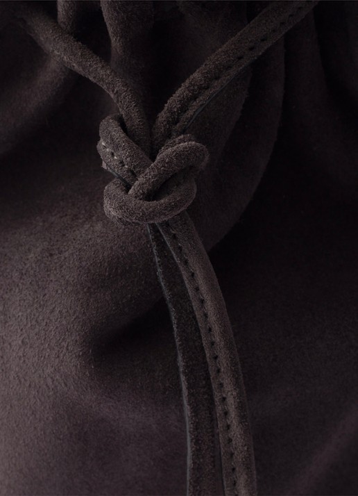 Prada Bonnie Large schoudertas van kalfssuède - detail 5 taupe