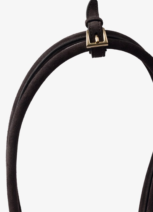 Prada Bonnie Medium handtas van kalfssuède - detail 2 taupe