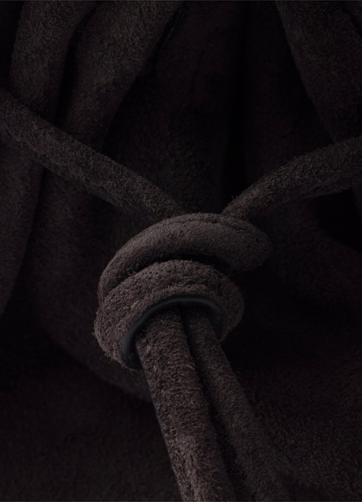 Prada Bonnie Medium handtas van kalfssuède - detail 3 taupe