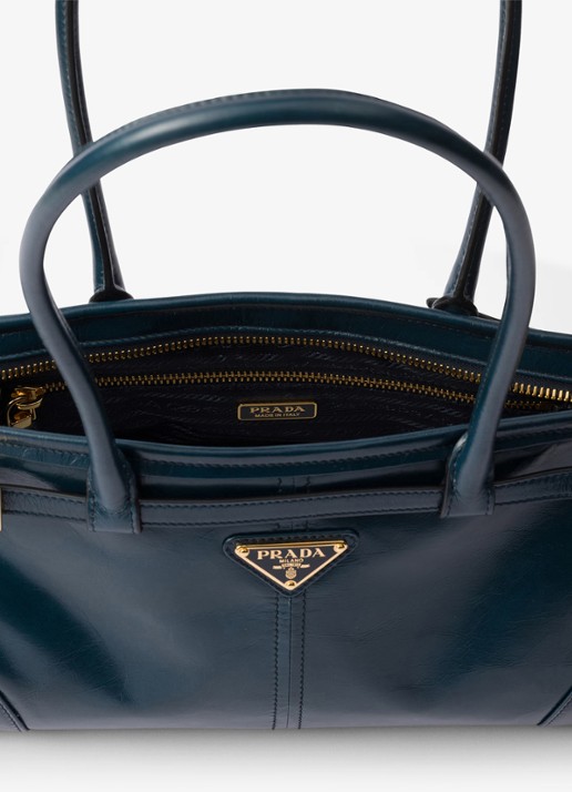Prada Bonnie Medium schoudertas van kalfsleer - detail 4 petrol