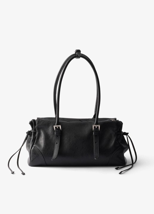 Prada Bonnie Medium schoudertas van kalfsleer - achterkant 5 zwart