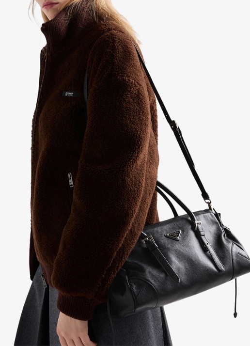 Prada Bonnie Medium schoudertas van kalfsleer - detail 4 zwart