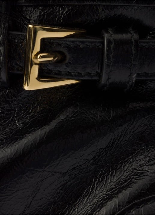 Prada Bonnie Mini handtas van kalfsleer - detail zwart