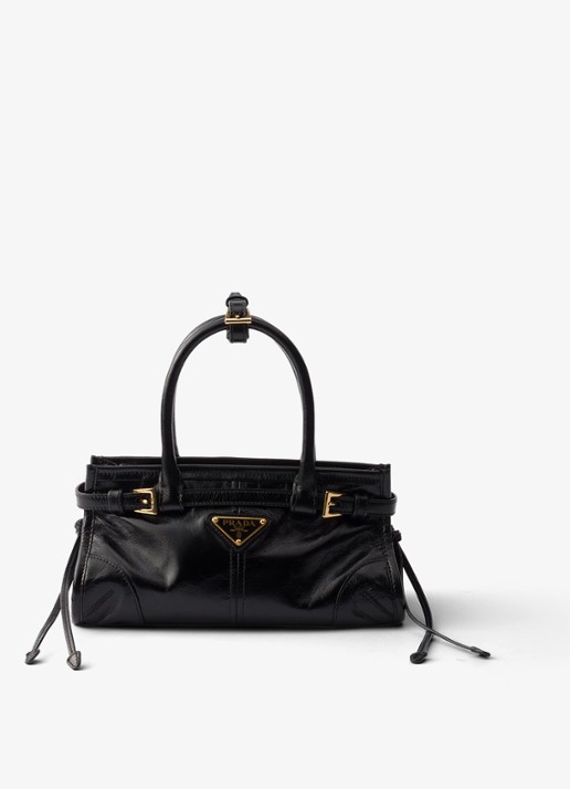 Prada Bonnie Mini handtas van kalfsleer - voorkant 5 zwart