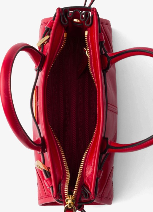 Prada Bonnie Mini handtas van kalfsleer - detail 4 rood