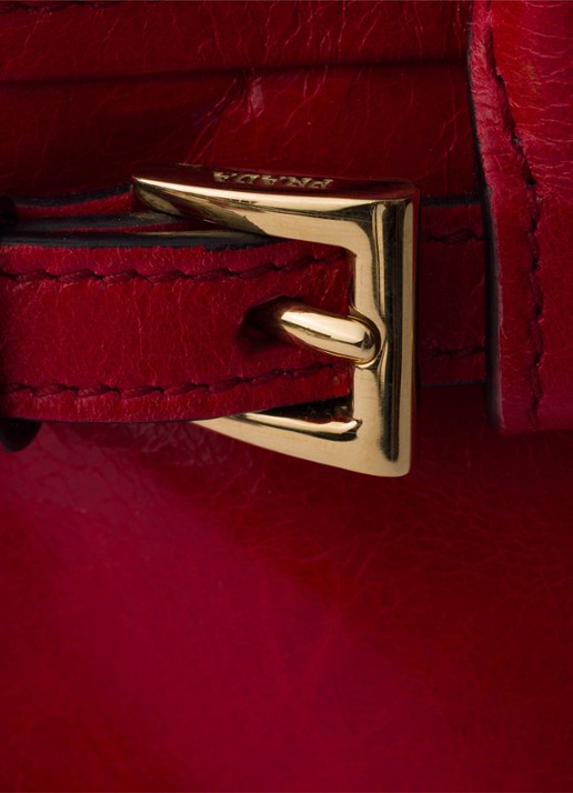 Prada Bonnie Mini handtas van kalfsleer - detail 5 rood