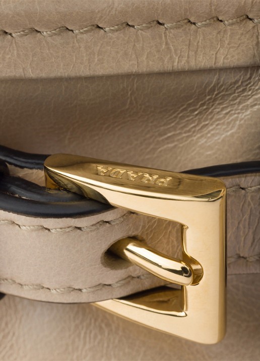 Prada Bonnie Mini handtas van kalfsleer - detail 3 beige