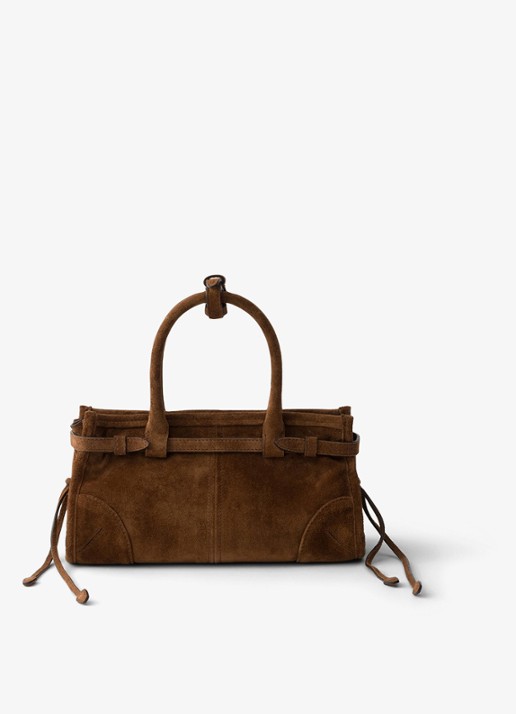 Prada Bonnie Mini handtas van kalfssuède - achterkant 4 bruin