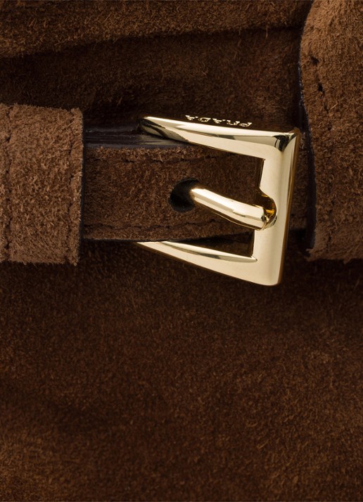 Prada Bonnie Mini handtas van kalfssuède - detail 3 bruin