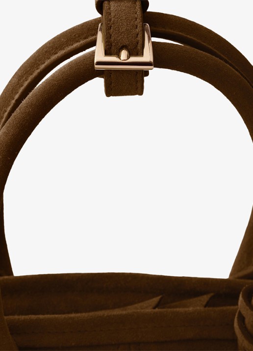 Prada Bonnie Mini handtas van kalfssuède - detail 3 naturel
