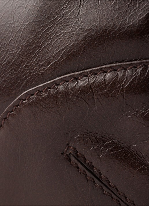 Prada Bonnie Mini schoudertas van kalfsleer - detail 6 donkerbruin