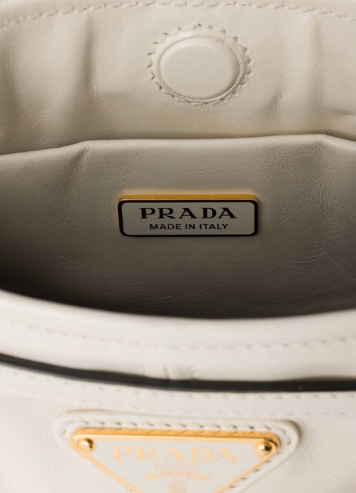Prada Bonnie Mini schoudertas van kalfsleer - detail 3 wit