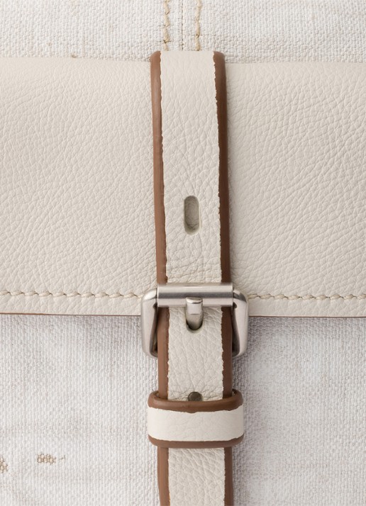 Prada Bonnie schoudertas met leren details - detail 4 wit