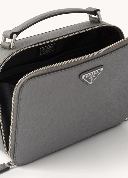 Prada Brique handtas van leer - detail 2 grijs