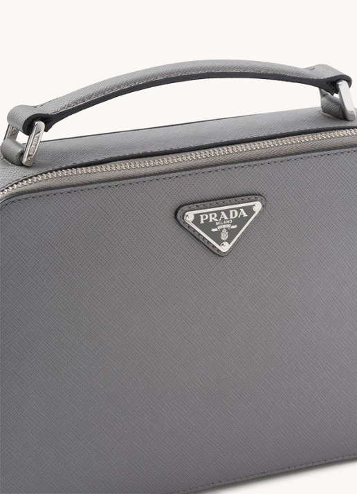 Prada Brique handtas van leer - detail 3 grijs