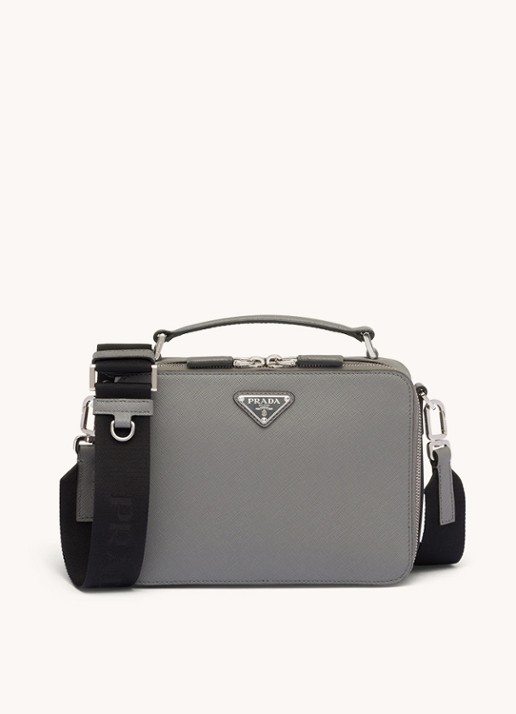 Prada Brique handtas van leer - voorkant 6 grijs