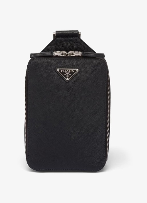 Prada Brique schoudertas van kalfsleer