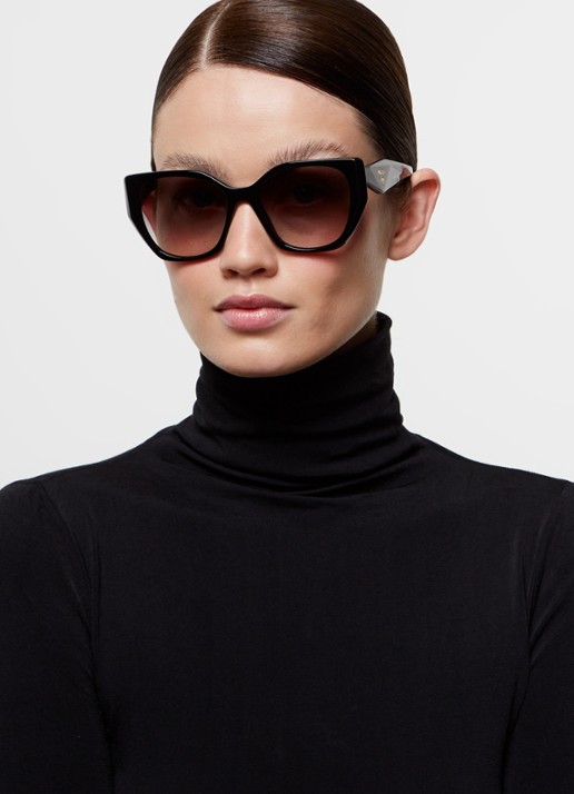 Prada Butterfly zonnebril PR19ZS  - voorkant 2 zwart
