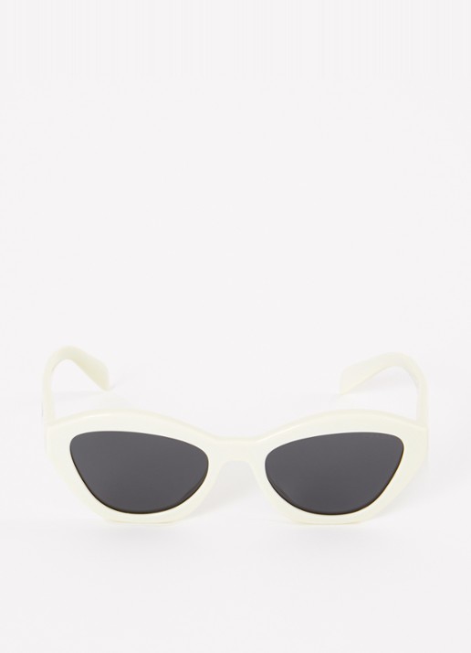 Prada Cat Eye zonnebril PRA02S  - detail 3 gebroken wit