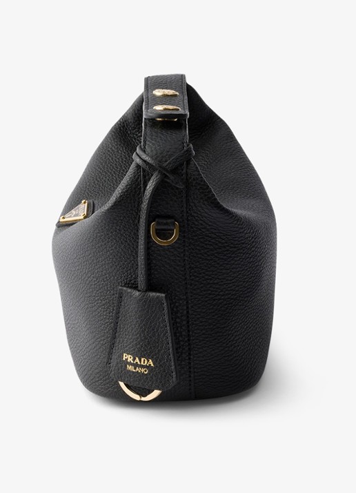 Prada Chérie Mini handtas van leer met afneembare schouderriem - detail 2 zwart