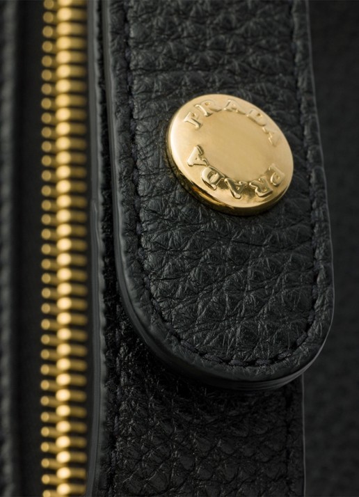 Prada Chérie Mini handtas van leer met afneembare schouderriem - detail 3 zwart