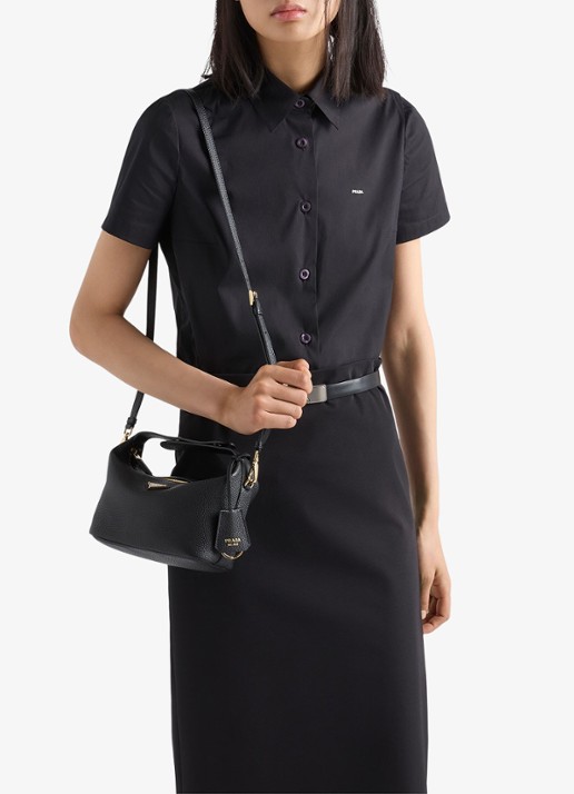 Prada Chérie Mini handtas van leer met afneembare schouderriem - detail 5 zwart