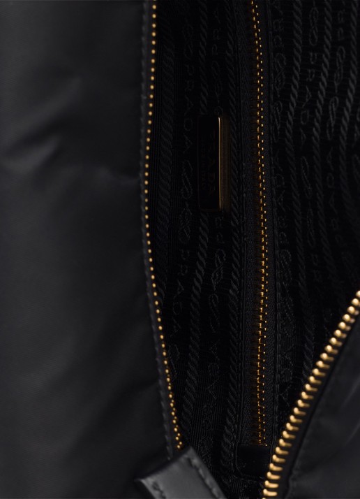 Prada Chérie Re-Nylon Mini handtas met leren details - detail 2 black