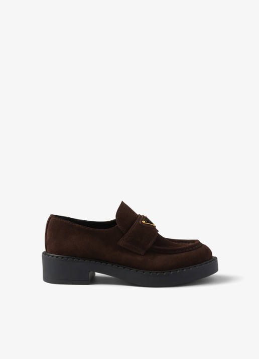 Prada Chocolate loafer van kalfssuède