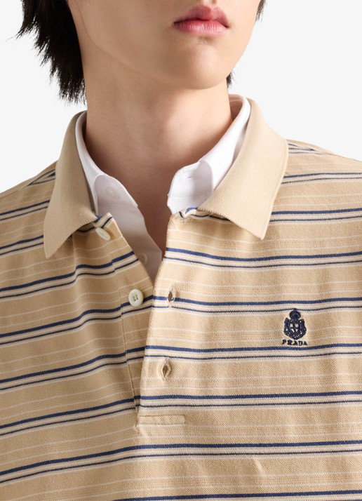 Prada Classic fit overhemd met logoborduring - detail 5 wit