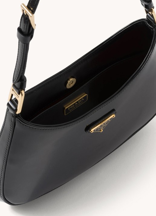 Prada Cleo schoudertas van lakleer - detail 4 zwart