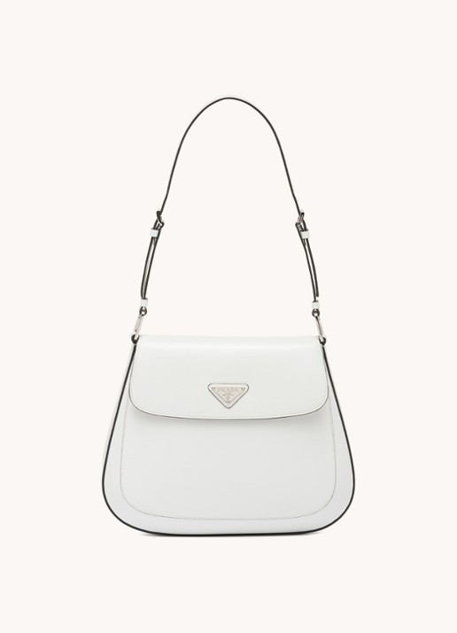 Prada Cleo schoudertas van leer - voorkant 5 wit